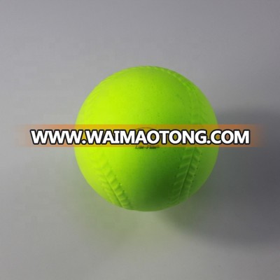 12inch PU sponge lite-flite optic green softballs for practice