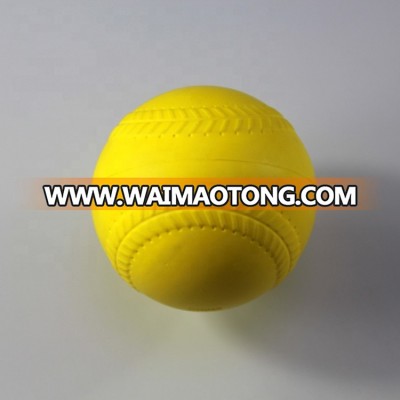 12inch PU sponge sting-free realistic-seam yellow softballs for training