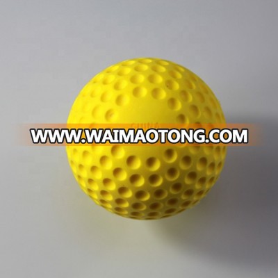 12inch matt finish sting-free yellow dimpled softballs for pitching machine