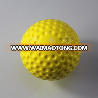 12inch shiny finish sting-free yellow dimpled softballs for pitching machine